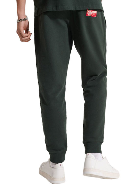 Superdry The 5th Down Pantaloni de trening cu elastic Academy Dark Green