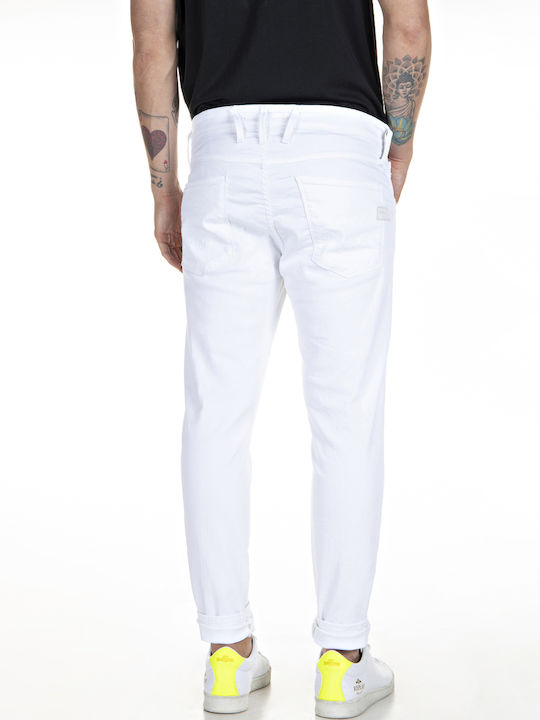 Replay Ανδρικό Παντελόνι Chino Λευκό