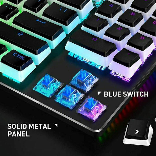 Havit KB851L Gaming Μηχανικό Πληκτρολόγιο με Custom διακόπτες και RGB φωτισμό (Αγγλικό US)