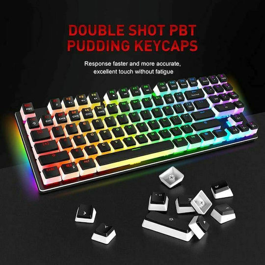 Havit KB851L Gaming Μηχανικό Πληκτρολόγιο με Custom διακόπτες και RGB φωτισμό (Αγγλικό US)