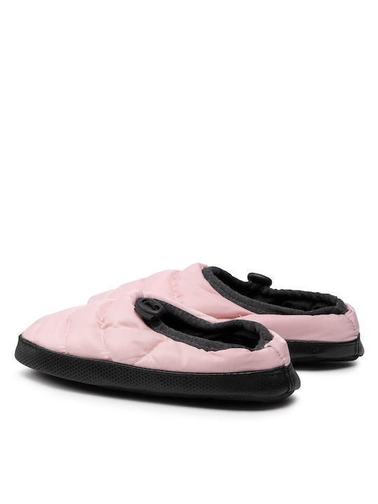 Geschlossene Damen Hausschuhe mit Rosa Pelz