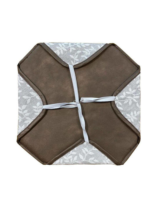 Sidirela Gartenstuhlkissen Porto Rund Beige / Creme 40x40cm