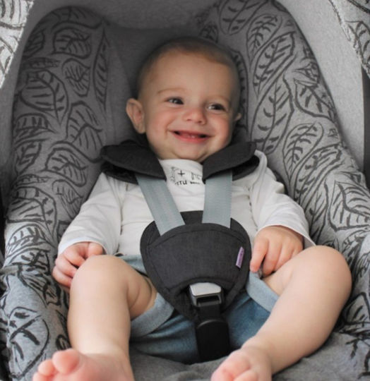 Dooky Car Seat Belt Pads Stars Gray