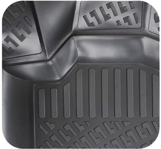 Rizline Set of Front and Rear Mats 4pcs Tray Type for Jeep Grand Cherokee 2011 Black