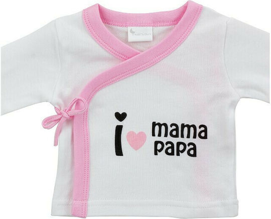 Interbaby Σετ Ρούχων Νεογέννητου I Love Mama Papa για Κορίτσι για 0-6 μηνών 4τμχ