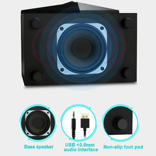 Redragon Toccata GS700 2.1 Speakers with RGB 11W Black