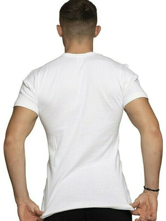 Men's Short Sleeve Undershirt in White Color