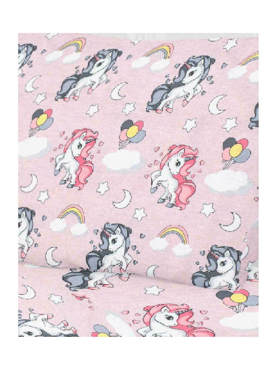 Dimcol Cotton Swaddle Blanket Unicorn Lilac 80x80cm