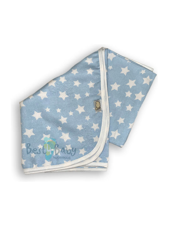 Figlio Bino Αστέρια Flanell-Swaddle-Tuch in Blau Farbe 80x80cm. 1Stück