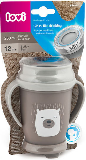Lovi Baby Baby Cup Buddy Bear Junior made of Plastic Beige 250ml for 12m+m+