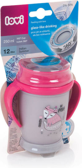 Lovi Baby Παιδικό Ποτηράκι Indian Summer Mini από Πλαστικό Ροζ 250ml για 12m+