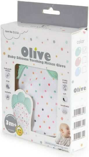 Cangaroo Mitten Olive Silicone Teething Glove for 0 m+