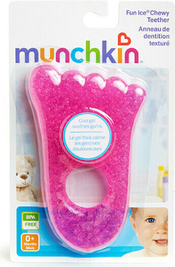Munchkin Fun Ice Foot Μασητικός Κρίκος Οδοντοφυΐας με Gel Χωρίς BPA από Σιλικόνη για 0 m+ Purple