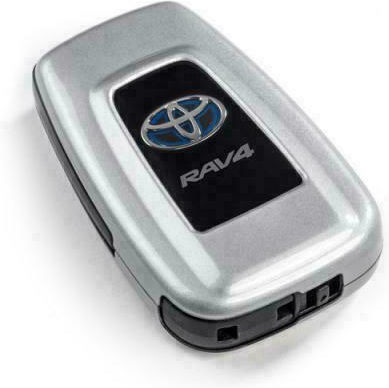 Silicone Car Key Cover Case with 2 Buttons for Toyota Silver