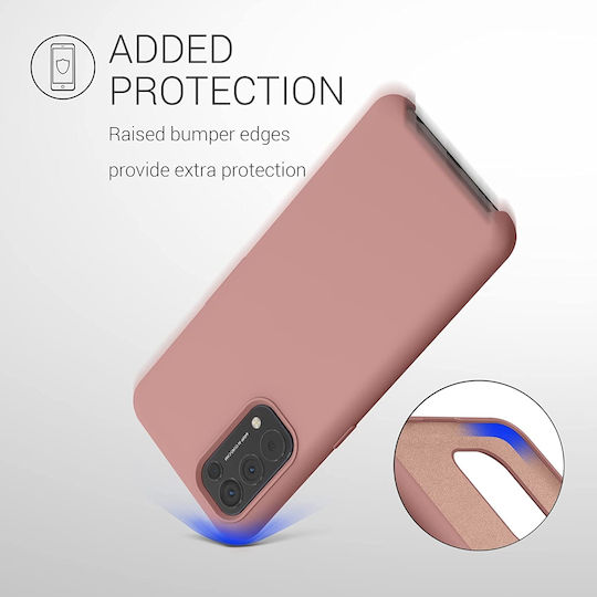 KWmobile Soft Flexible Rubber Back Cover Silicone Rose Tan (Oppo Find X3 Lite)
