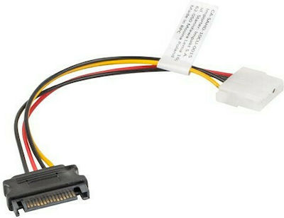 Lanberg 15-Pin Sata - 4-Pin Molex Cable 0.15m (CA-SAHD-10CU-0015)