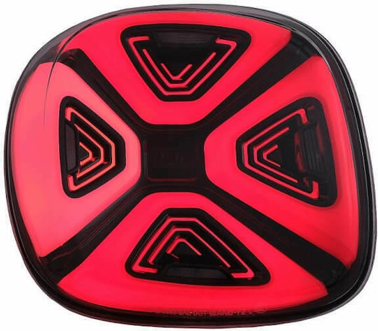 Faruri Spate LED Smart ForTwo C453 A453 / ForFour W453 2014-2019 Roșu/Transparent/Negru 14-19 2 Bucăți