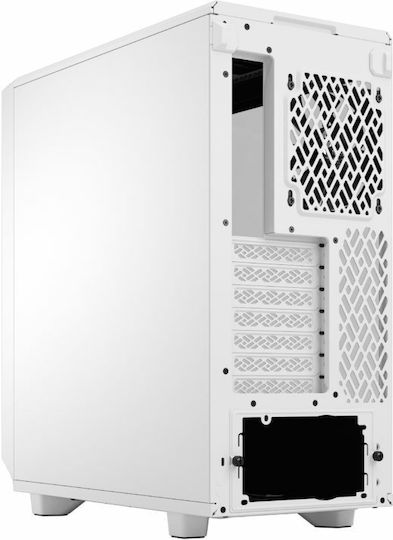 Fractal Design Meshify 2 Compact Clear Tempered Glass Gaming Midi Tower Κουτί Υπολογιστή με Πλαϊνό Παράθυρο Λευκό