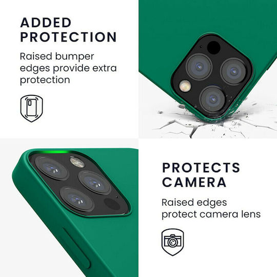 KWmobile Rubber Back Cover Silicone Emerald Green (iPhone 12 / 12 Pro)