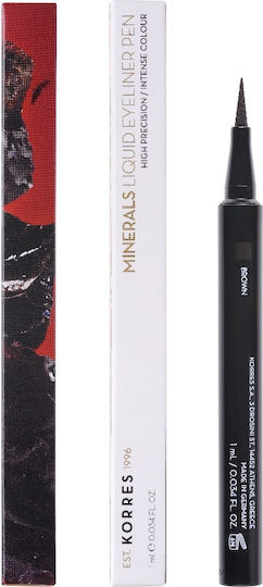 Korres Minerals Liquid Waterproof Eye Liner Pen 1ml