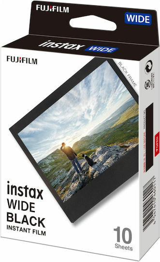 Fujifilm Color Instax Wide Instant Film (10 Expuneri) Negru