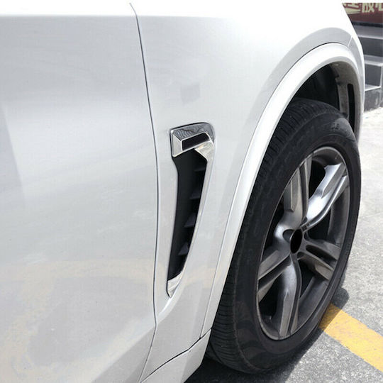 Luftschacht Auto Seitwärts Chrome/Schwarz Kompatibel mit BMW X5 F15 2013-2018 M-Look