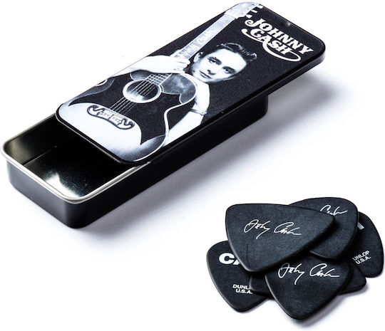 Dunlop Plektren Gitarre Johnny Cash Memphis Medium Pick Tin Set 6Stück