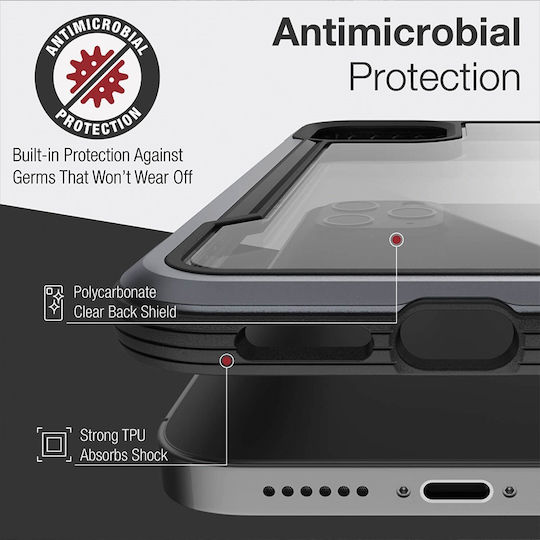 X-Doria Raptic Shield Pro Umschlag Rückseite Kunststoff Schwarz (iPhone 13 Pro)