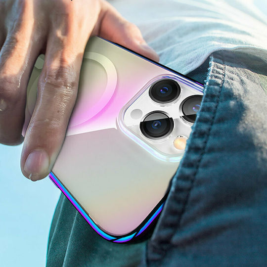 Kingxbar Nebula Back Cover Σιλικόνης Rainbow Transparent (iPhone 13 Pro)