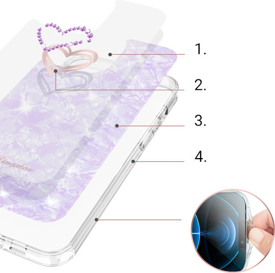 Kingxbar Epoxy Back Cover Silicone Purple (iPhone 13)