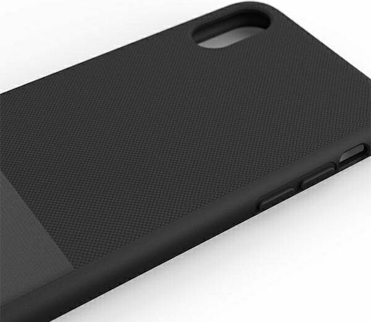 Superdry Molded Canvas Back Cover Silicone Fabric Black for iPhone X / XS