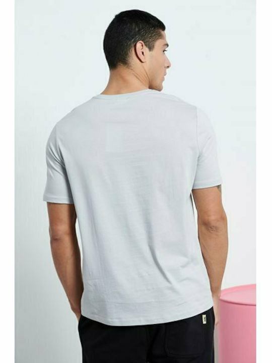 BodyTalk Ανδρικό T-shirt Light Grey με Στάμπα