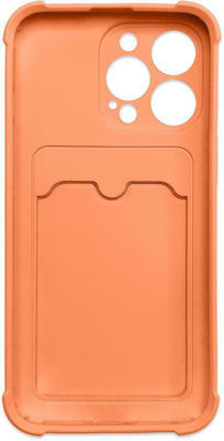 Hurtel Card Armor Umschlag Rückseite Silikon Orange (iPhone 12 / 12 Pro)