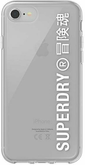 Superdry Snap Back Cover Silicone Transparent / White (iPhone SE 2022/2020)