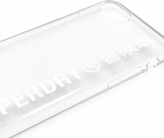 Superdry Snap Back Cover Silicone Transparent / White (iPhone SE 2022/2020)