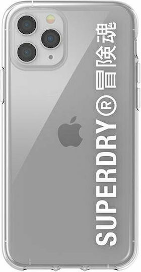 Superdry Snap Back Cover Σιλικόνης Διάφανο/Λευκό (iPhone 11 Pro)