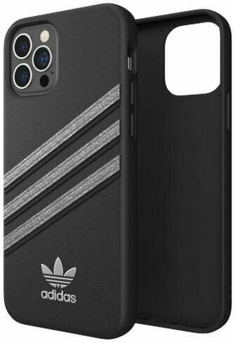 adidas Moulded Back Cover Silicone Black Glitter (iPhone 12 / 12 Pro)