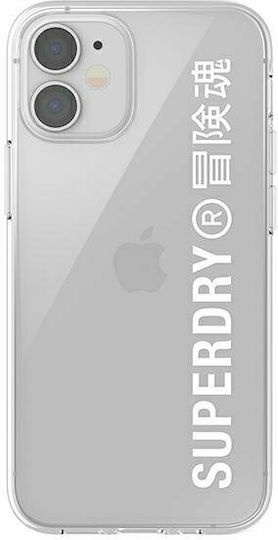 Superdry Snap Back Cover Σιλικόνης Διάφανο/Λευκό (iPhone 12 mini)
