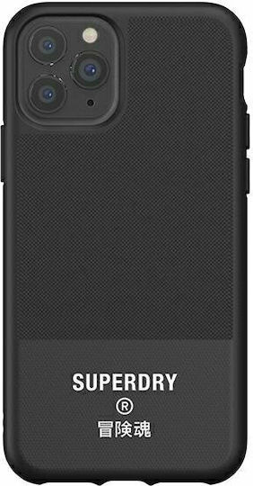 Superdry Molded Canvas Back Cover Σιλικόνης / Υφασμάτινο Μαύρο (iPhone 11 Pro Max)