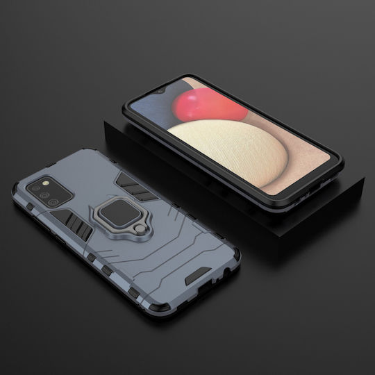 Hurtel Ring Armor Back Cover Πλαστικό Μπλε (Galaxy A02s)