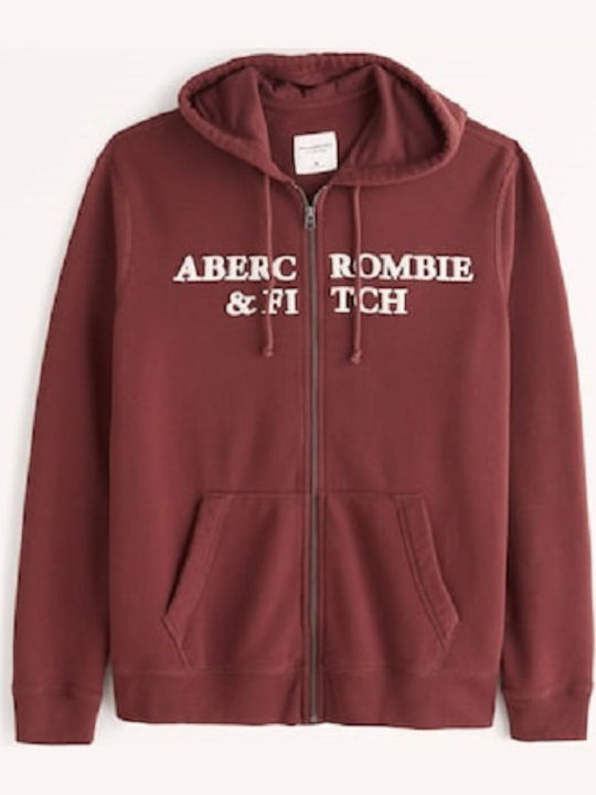 Sweatshirt with Hood Burgundy