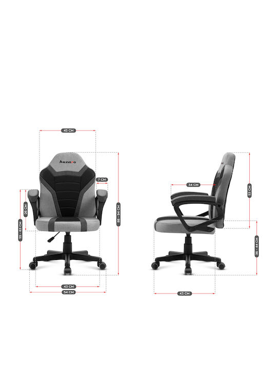 Huzaro Ranger 1.0 Καρέκλα Gaming Δερματίνης Gray Mesh