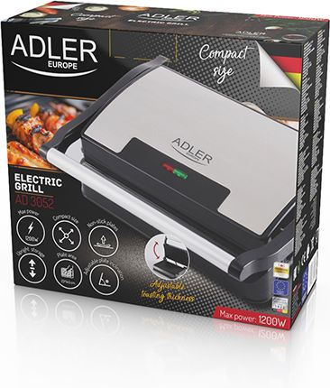 Adler Τοστιέρα Γκριλιέρα 700W Inox
