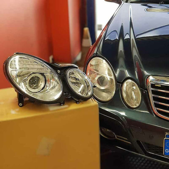 Depo Front Lights for Mercedes-Benz E Class W211 Chrome 2002-2006 2pcs