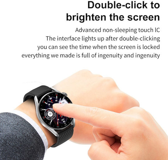 NO.1 DT3 Pro Smartwatch με Παλμογράφο (Μαύρο)