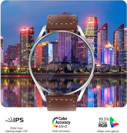 NO.1 DT3 Pro Smartwatch με Παλμογράφο (Μαύρο)