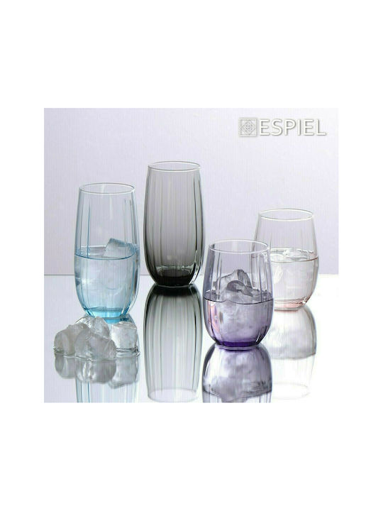 Espiel Linka Glas Wasser aus Glas in Gray Farbe 380ml