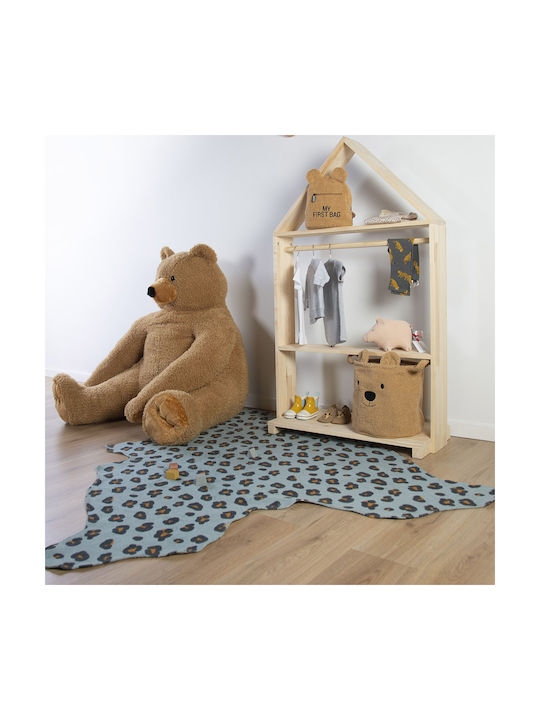 Childhome Leopard Kinder Teppich Blue 145x160cm