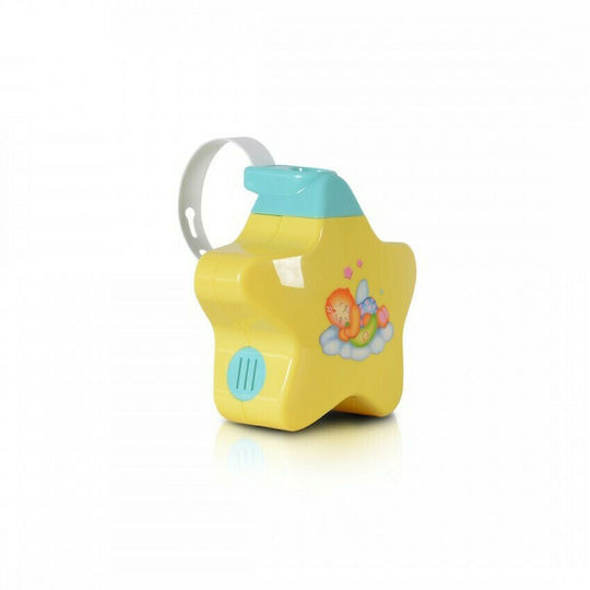 Moni Lămpi De Masă Pentru Copii Proiector Little Angels Cu Proiecție De Stele Galben 15.6x13.9x8.8cm