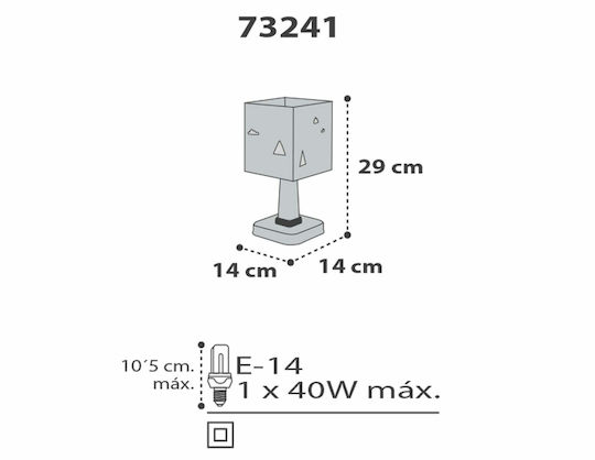 Ango Παιδικό Φωτιστικό Πορτατίφ Hello Little Κίτρινο 15x15x30εκ.